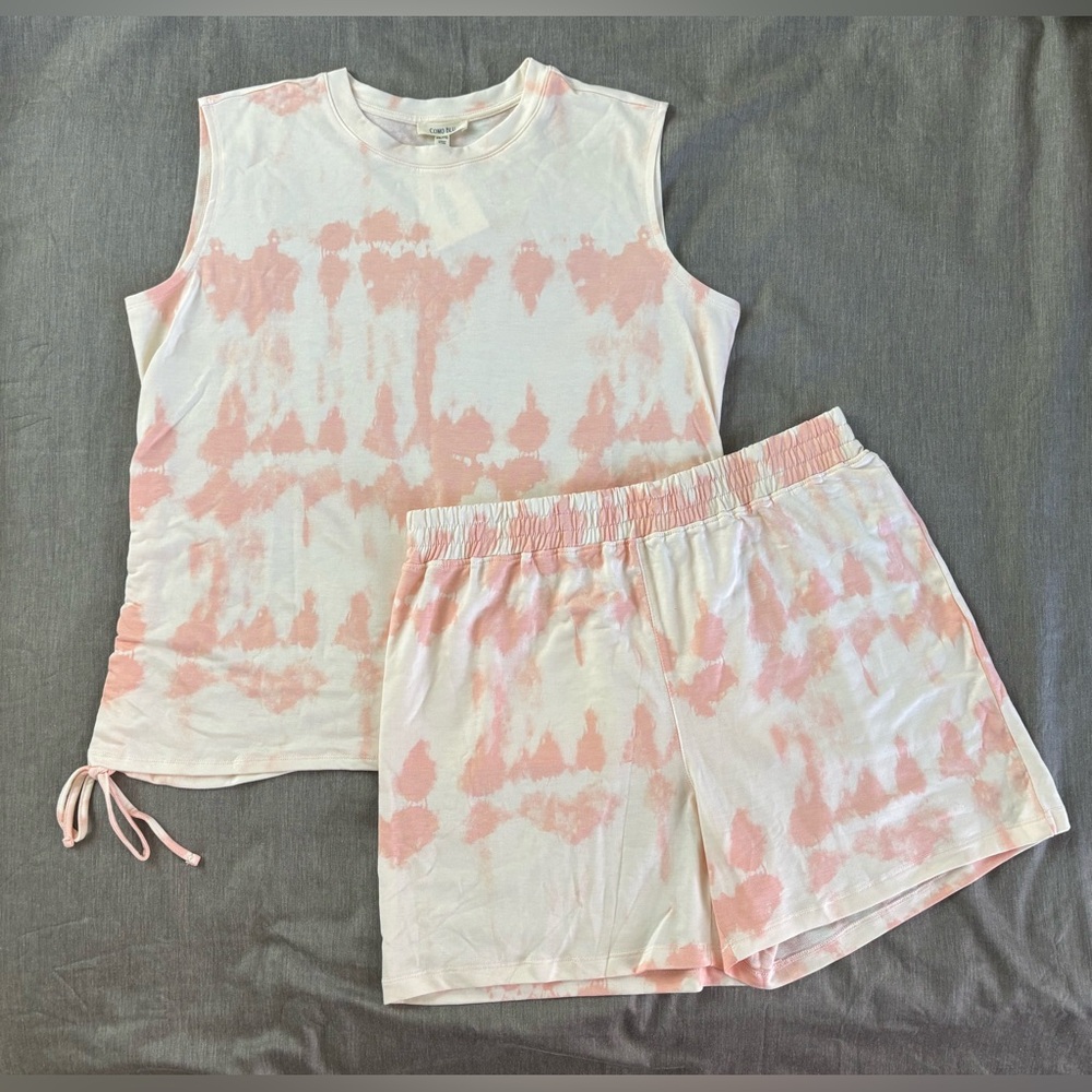 Como Blu Women’s Tie-Dye Top and Shorts Set, Sizes: XL & XXL, NWT